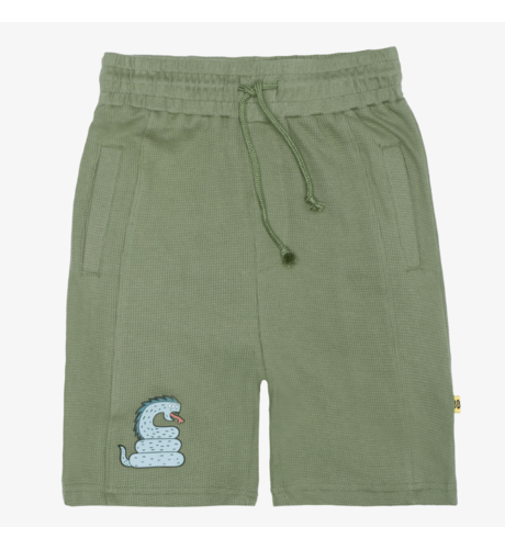 Band of Boys Dino Snake Patch Waffle Seam Front Shorts