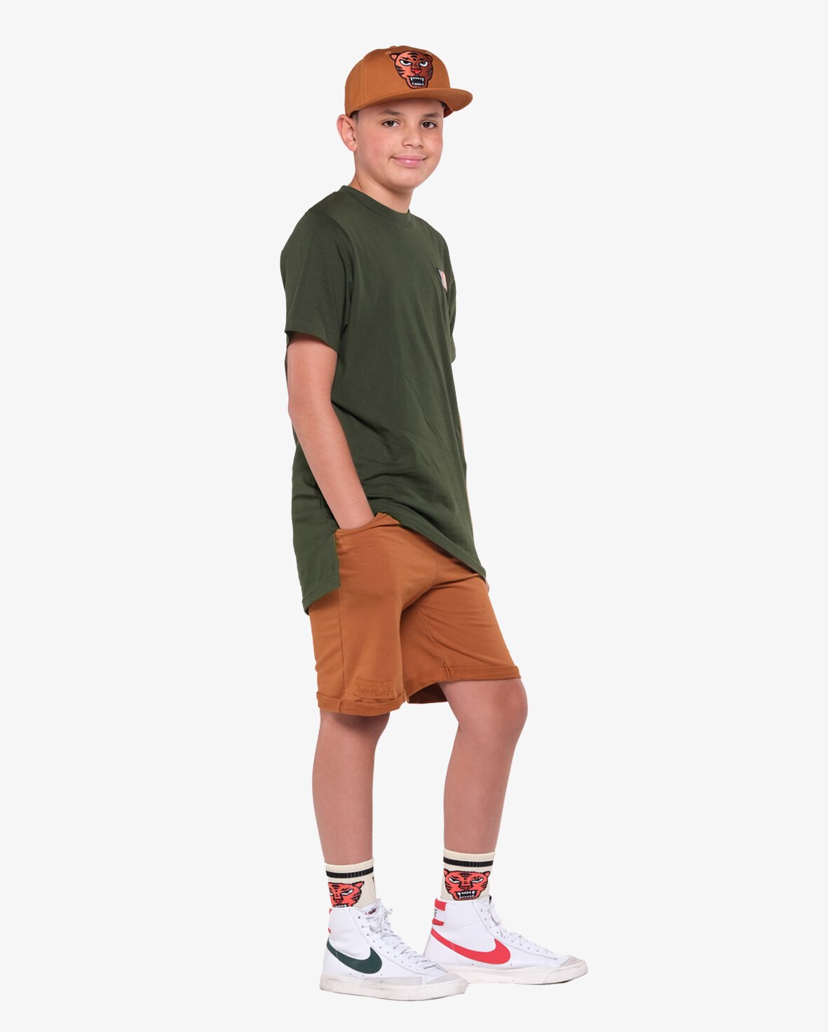 Band of Boys Tan Jogger Shorts SALE Boys Sale Kids Clothing NZ Shop Online Kid Republic S22 23 Band of Boys SALE