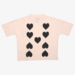 The Girl Club Nine of Hearts Relaxed Tee - Cream