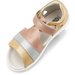 Bobux Kid+ Mirror Sandal - Pale Gold + Rose Gold Stripe