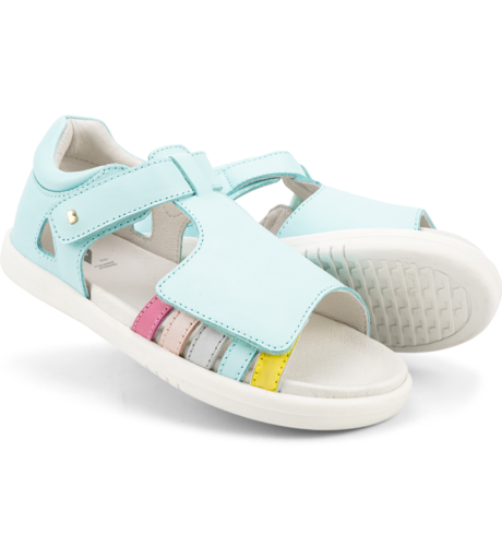 Bobux Kid+ Mirror Sandal - Mist + Dusk Pearl Rainbow
