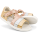 Bobux Kid+ Mirror Sandal - Pale Gold + Rose Gold Stripe