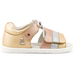 Bobux iWalk Mirror Sandal - Pale Gold + Rose Gold Stripe