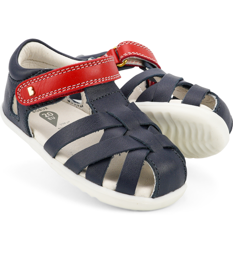 Bobux Step Up Tropicana II Sandal - Navy + Red
