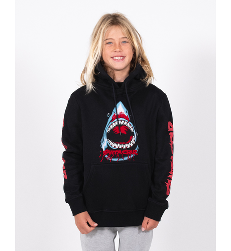 Santa Cruz Speed Wheels Shark Front Hooded Jumper - Black