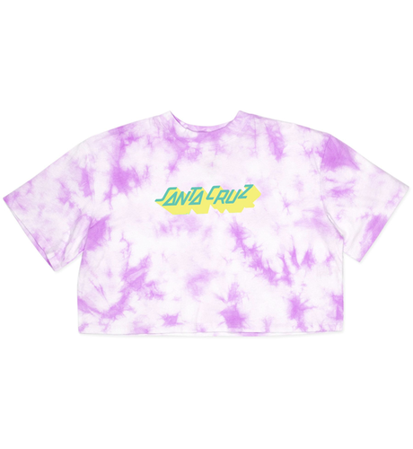 Santa Cruz Step Strip Crop Top - Purple Tie Dye