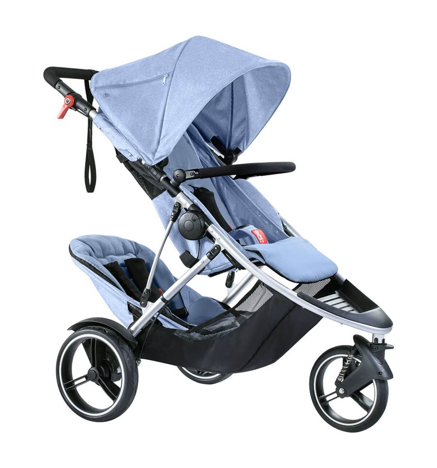 P T Dash Double Kit v5 Blue Marle BABY ESSENTIALS Stroller Accessories Kids Clothing NZ Shop Online Kid Republic TEST Phil Teds