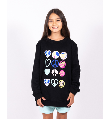 Santa Cruz Peace Dots Sweatshirt - Black