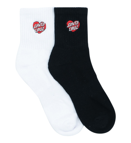 Santa Cruz Heart Dot Socks 2Pk (Wmns 6-10)