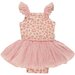 Huxbaby Peach Hux Frill Rib Ballet Onesie