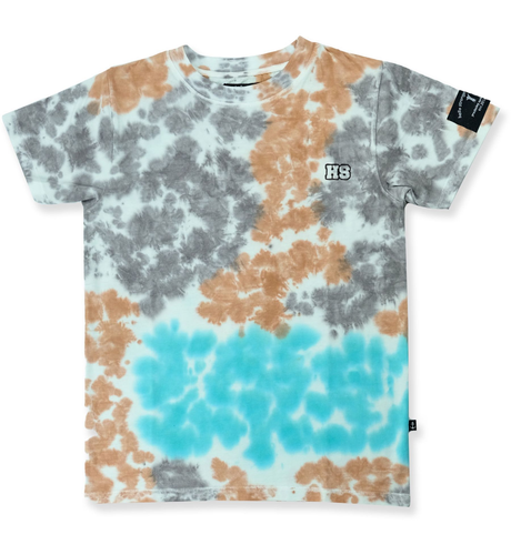 Hello Stranger S/S Tee - Brown Blue Tie Dye