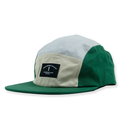 Hello Stranger 5 Panel Cap - Green Sand