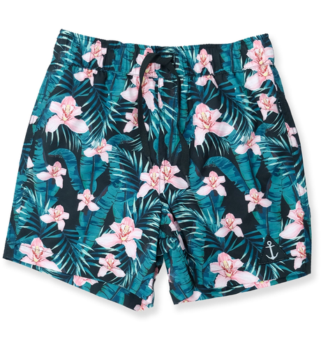 Hello Stranger Floral Board Short - Black Floral