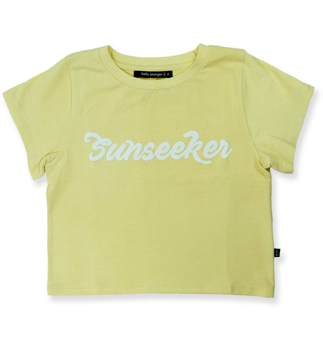 Hello Stranger Sunseeker S/S Crop Tee - Lemon