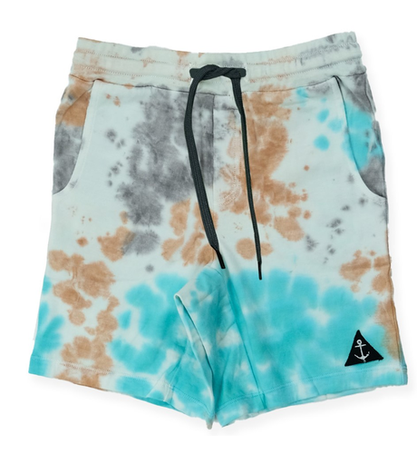 Hello Stranger Walk Short - Brown Blue Tie Dye