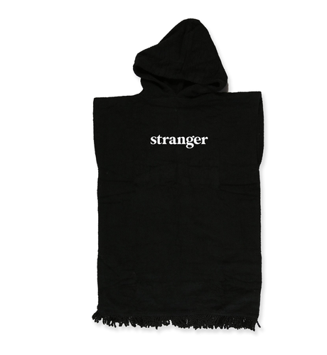 Hello Stranger Stranger Poncho Towel - Black