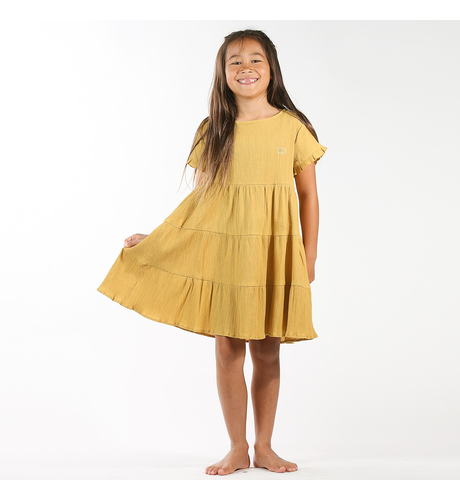 Hello Stranger Pixie S/S Dress - Mustard