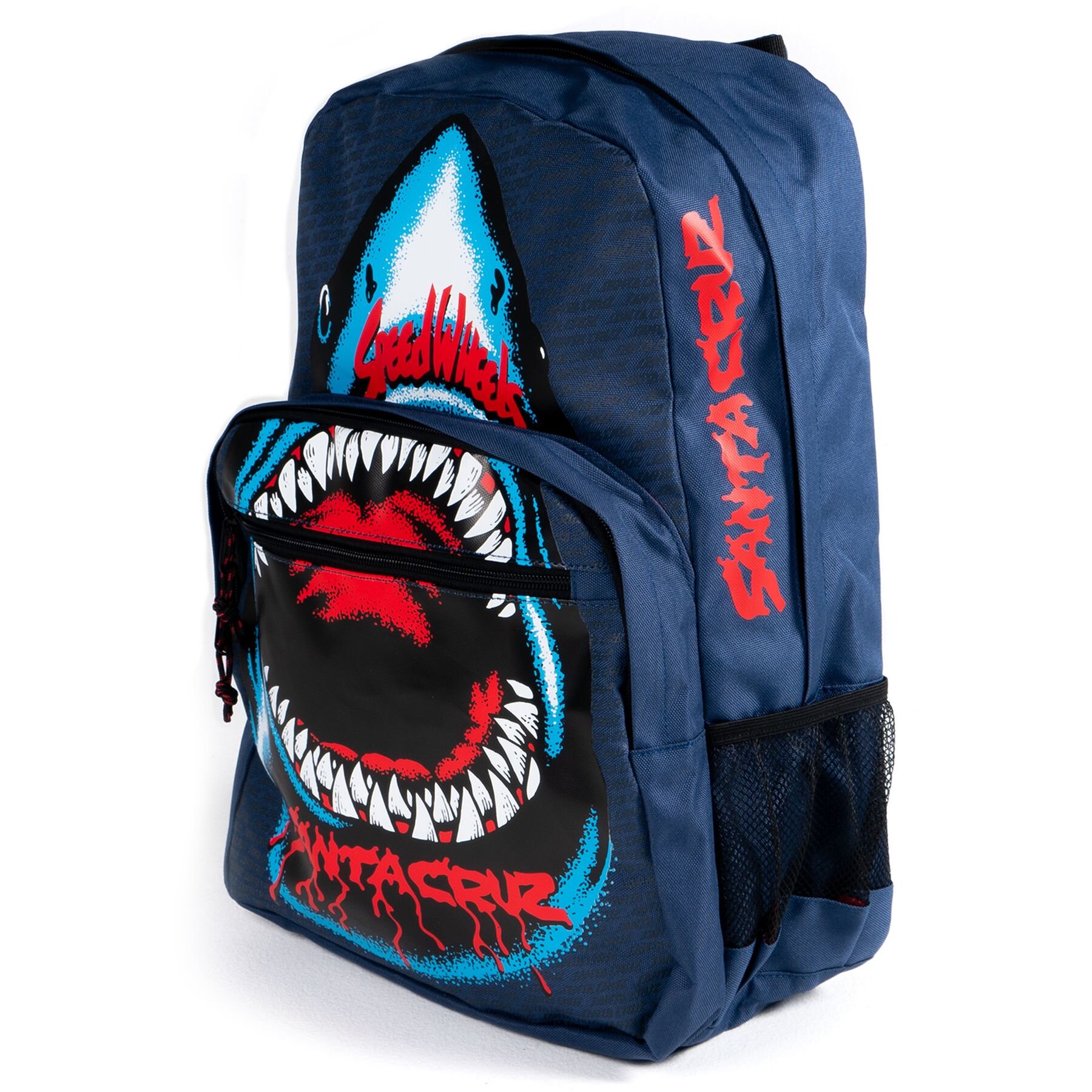 Santa Cruz Speed Wheels Shark School Backpack Navy KIDS STUFF