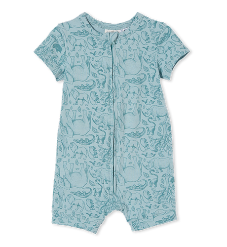 Milky Safari Zip Romper