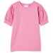 Milky Pink Broderie Slv Baby Tee