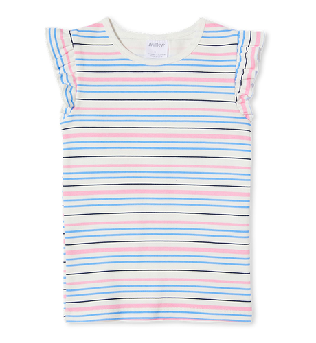 Milky Stripe Rib Tee