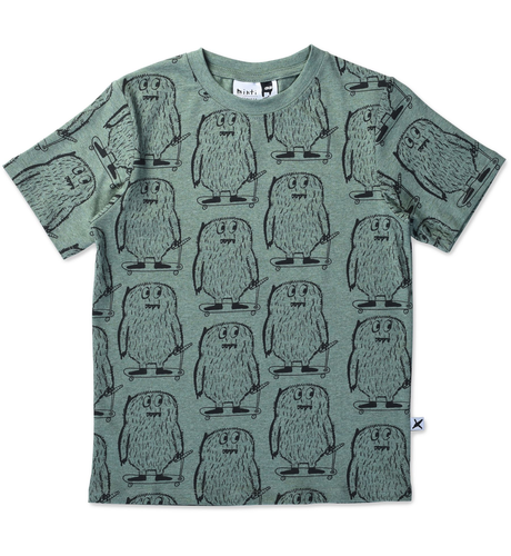 Minti Scooting Monsters Tee - Forest Marle