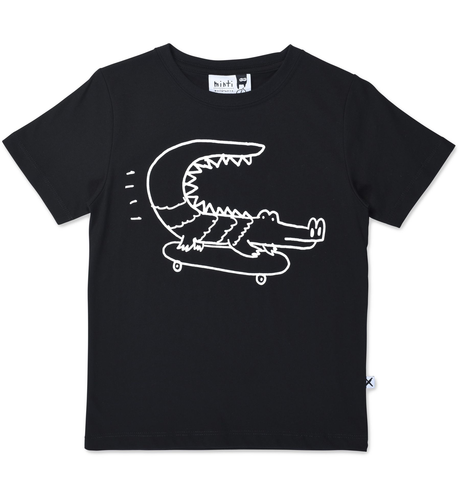 Minti Skate Croc Tee - Black