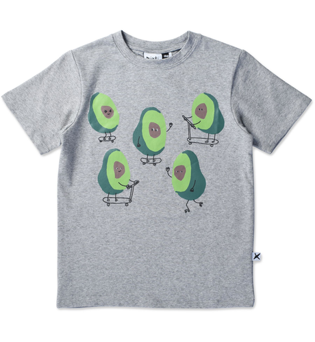 Minti Active Avocados Tee - Grey Motley