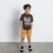 Minti Banner Bird Tee - Forest/Orange Stripe