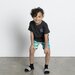 Minti Waffled Tee - Black Motley