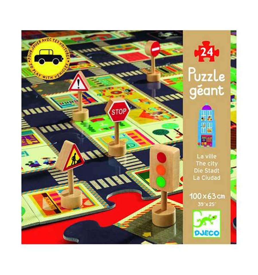 Djeco Giant Puzzle The City PLAYPuzzles & Games Kids Clothing NZ