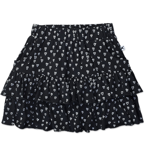 Minti Mini Hearts Skirt - Black