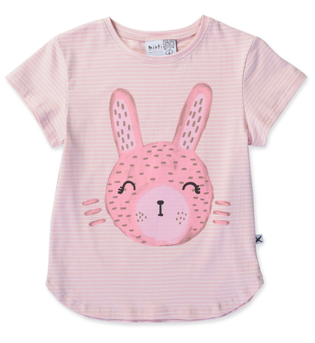 Minti Dash Bunny Tee - Ballet Stripe