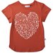 Minti Dash Heart Tee - Tangerine