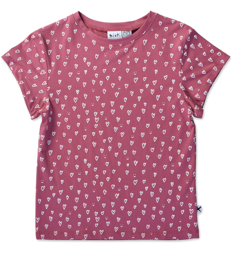 Minti Mini Hearts Tee - Rose