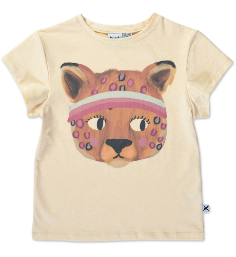 Minti Active Leopard Tee - Lemon Marle