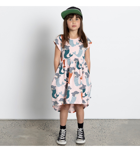 Minti Merdolphins Dress - Pink Marle