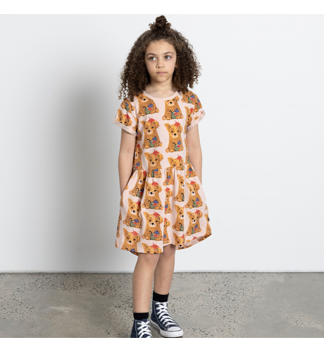 Minti Poolside Puppy Dress - Peach Motley