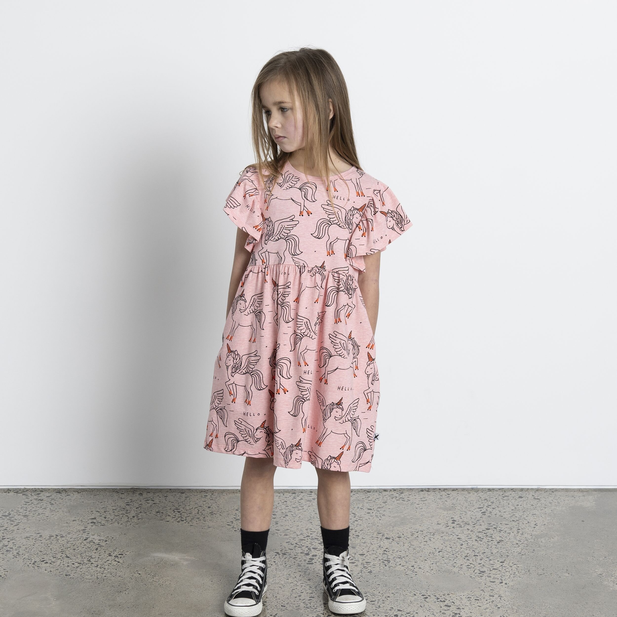 Minti Pegasus Roller Party Dress - Strawberry Marle - CLOTHING-GIRL ...