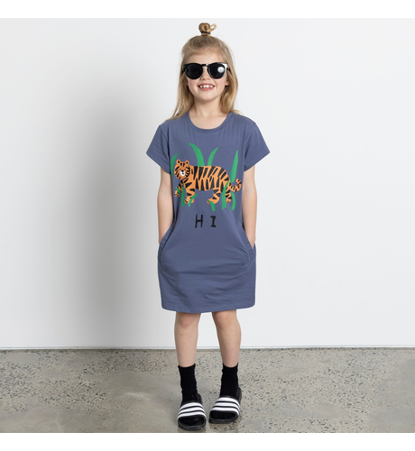 Minti Hi Bye Tiger Dress - Midnight