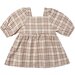 Rylee + Cru Gretta Babydoll Dress - Mocha Plaid