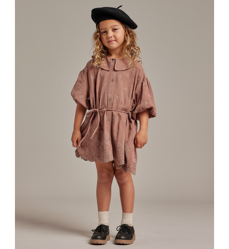 Rylee + Cru Olive Dress - Grapevine Embroidery