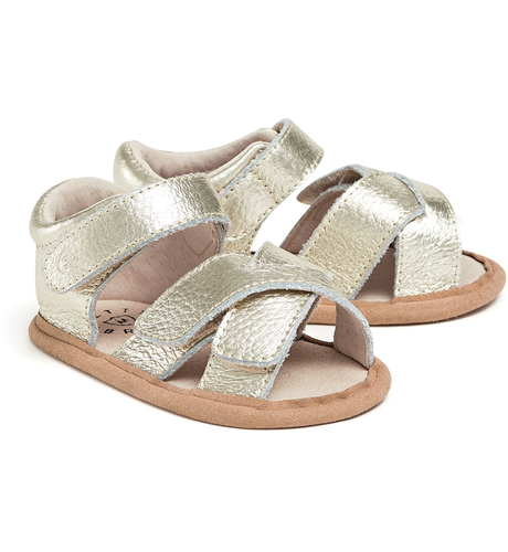 Pretty Brave Criss-Cross Baby Sandal - Gold