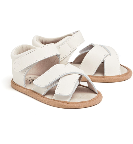 Pretty Brave Criss-Cross Baby Sandal - Ivory