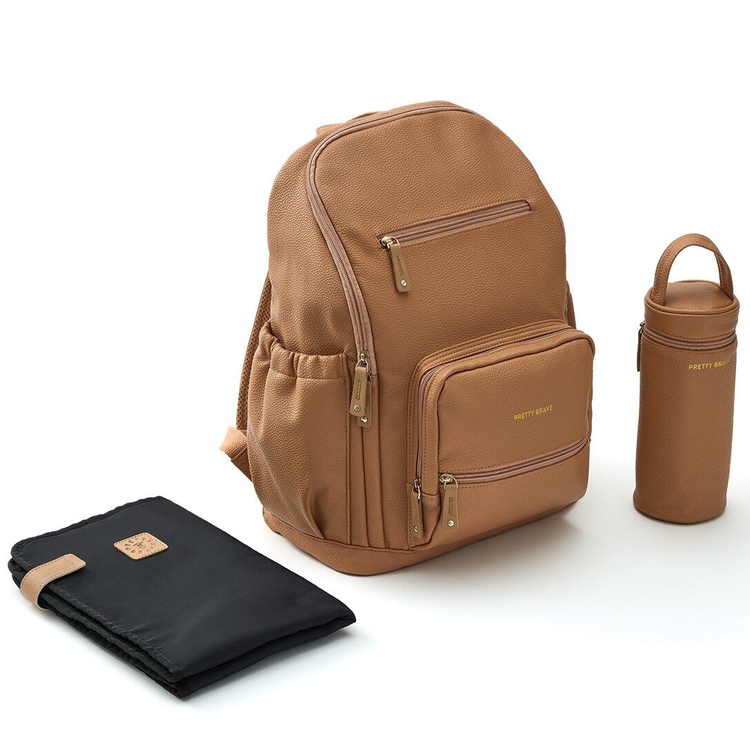 Pretty Brave Chloe Backpack Natural NURSERYNappy Bags Kids