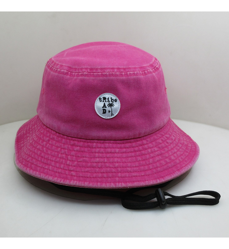 Rad Tribe Bucket Hat In Acid Wash Pink