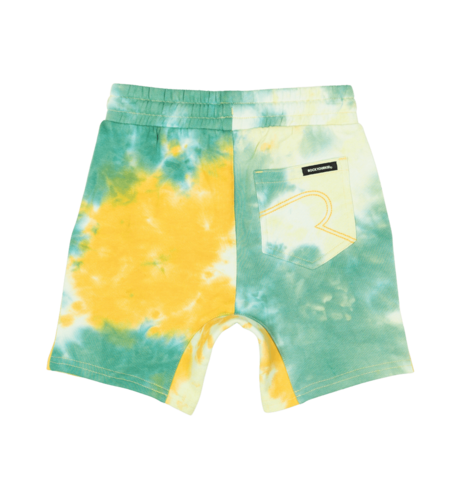 Rock Your Kid Tie Dye Denim Short in Charcoal Tie Dye