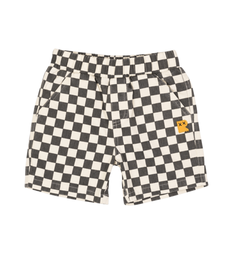 Rock Your Kid Charcoal Check Starter Shorts