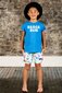 Rock Your Kid Blue Beach Bum T-Shirt Boxy Fit