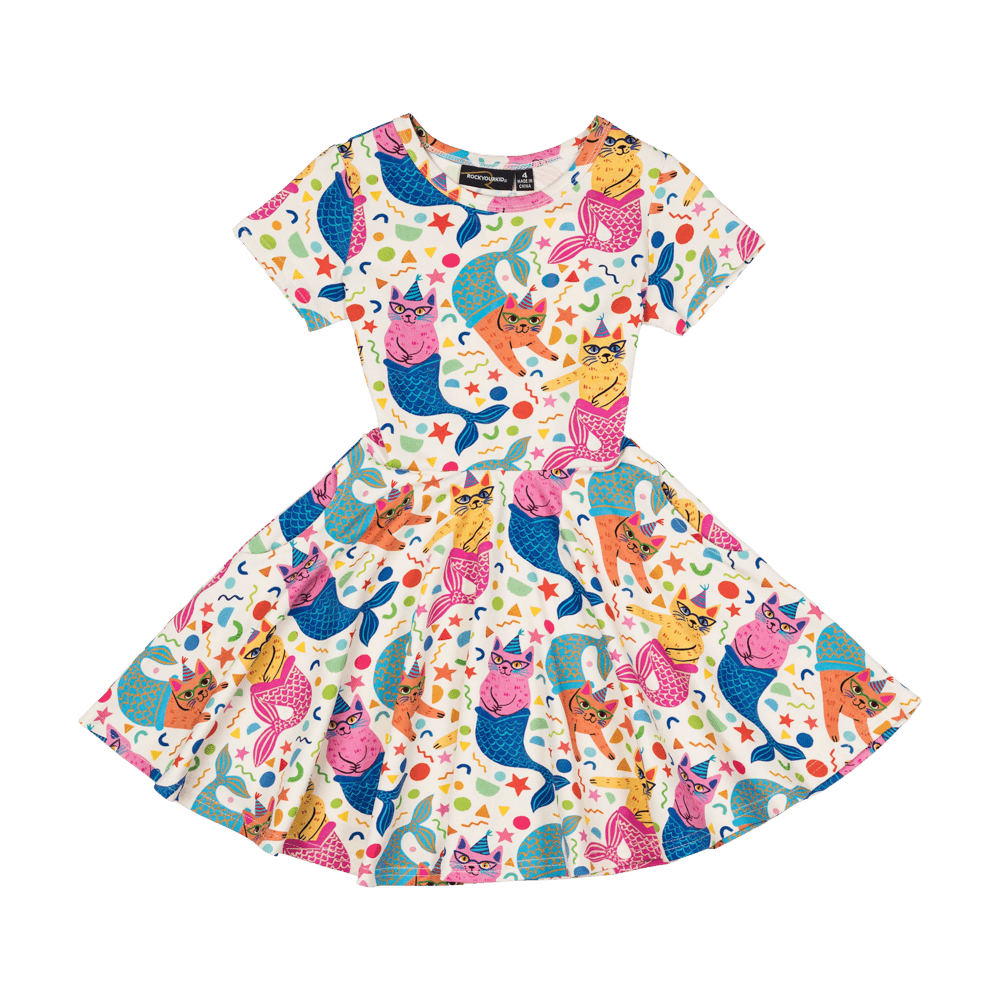 Rock Your Kid Purrmaids Waisted Dress SALESale Girls Clothing